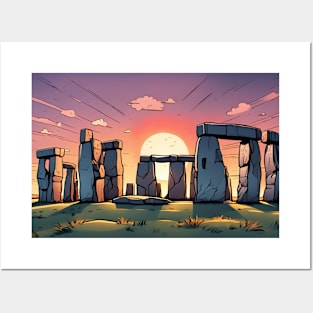 Stonehenge Sunrise Posters and Art